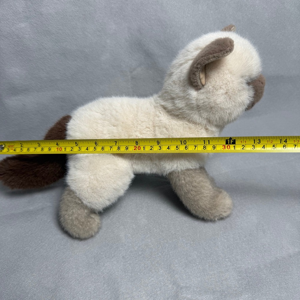 Douglas Cuddle Toy Siamese Cat Plush Stuffed Animal Cream Brown 4390 12 inch - Picture 8 of 9